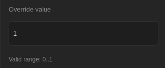 Override value field in the signal options dialog
