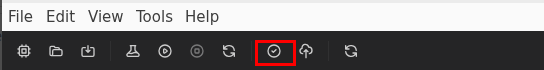 Toolbar with Validate button highlighted