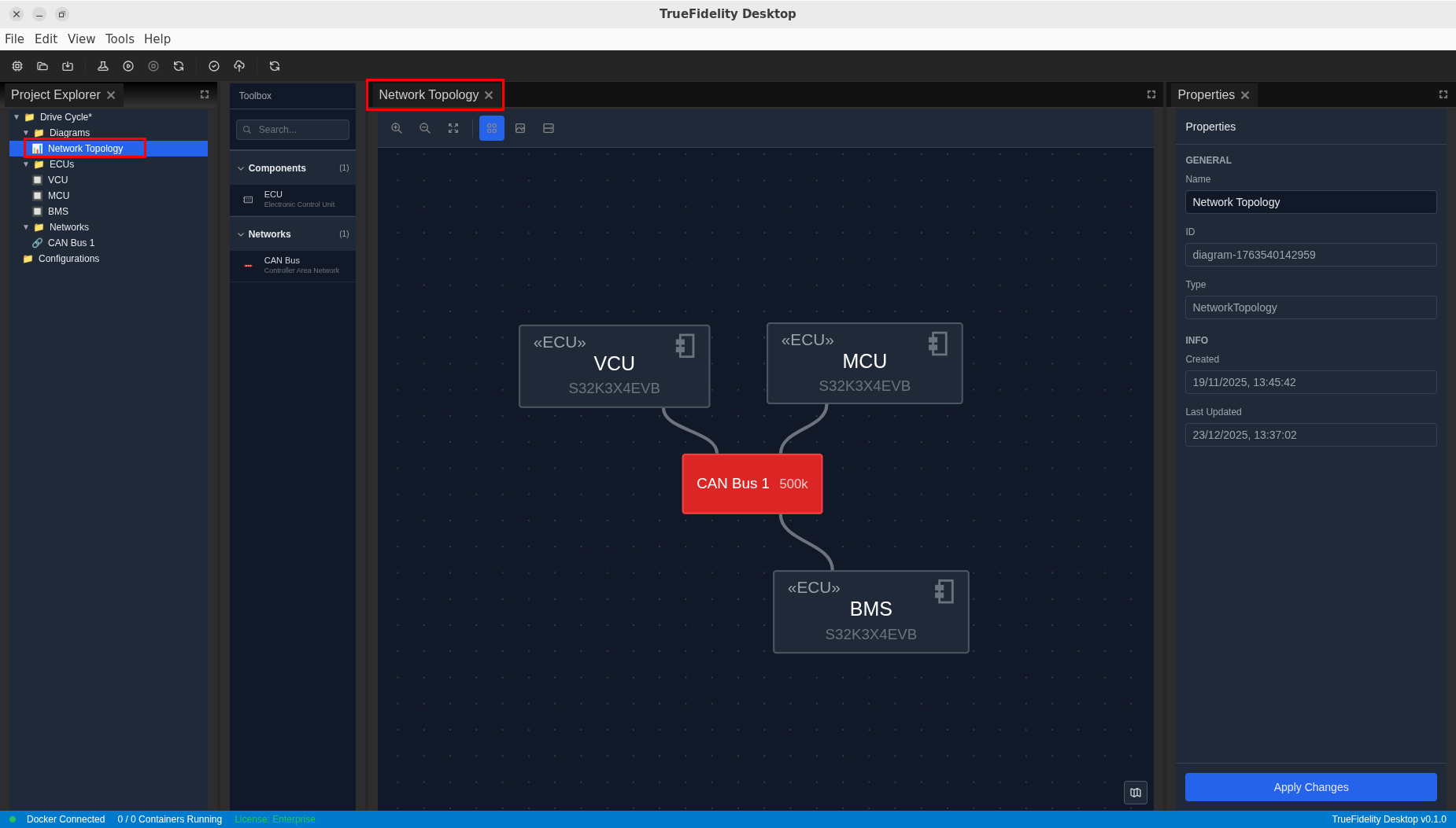 System Canvas with an opened diagram tab